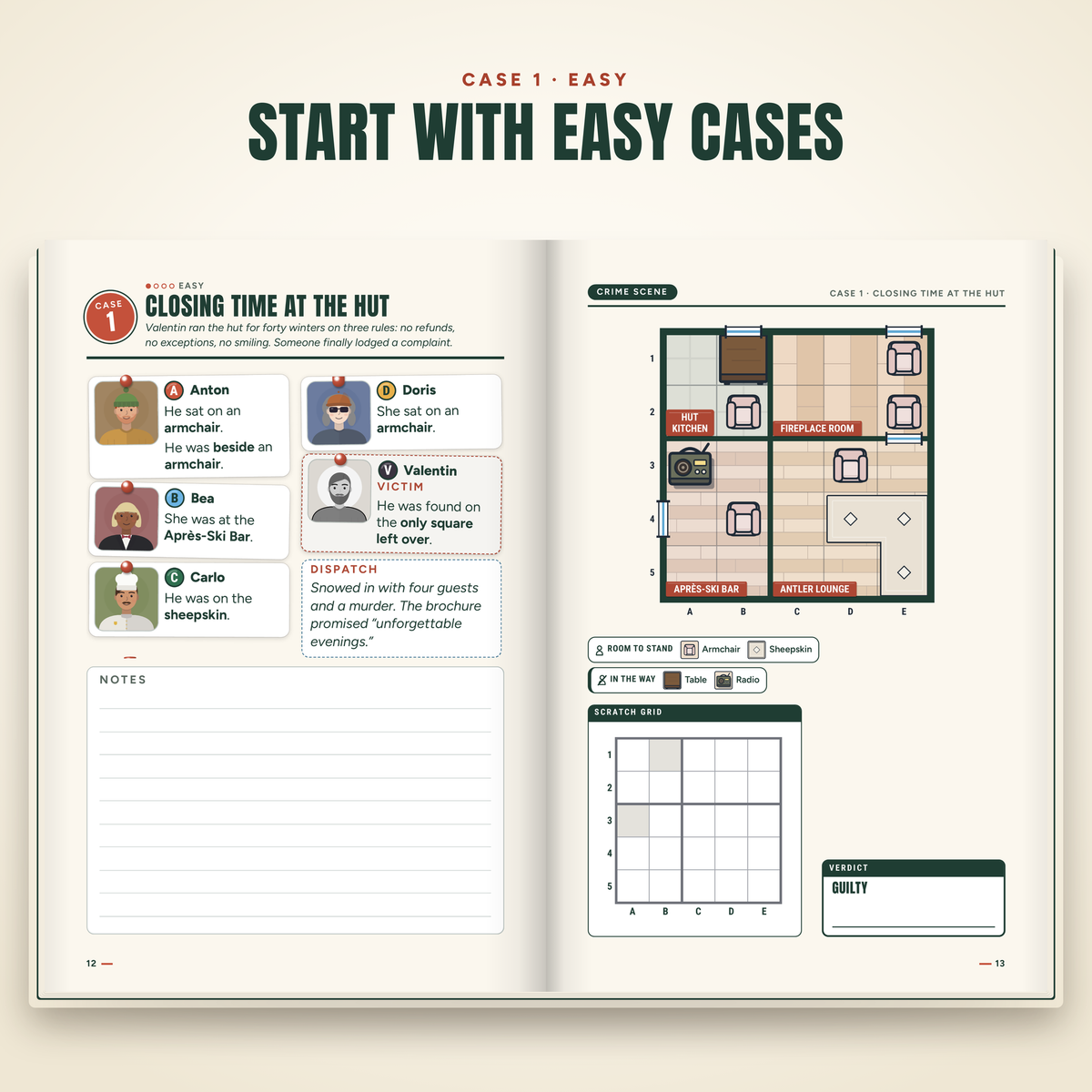Alpine Mysteries – English edition: an easy case inside the book
