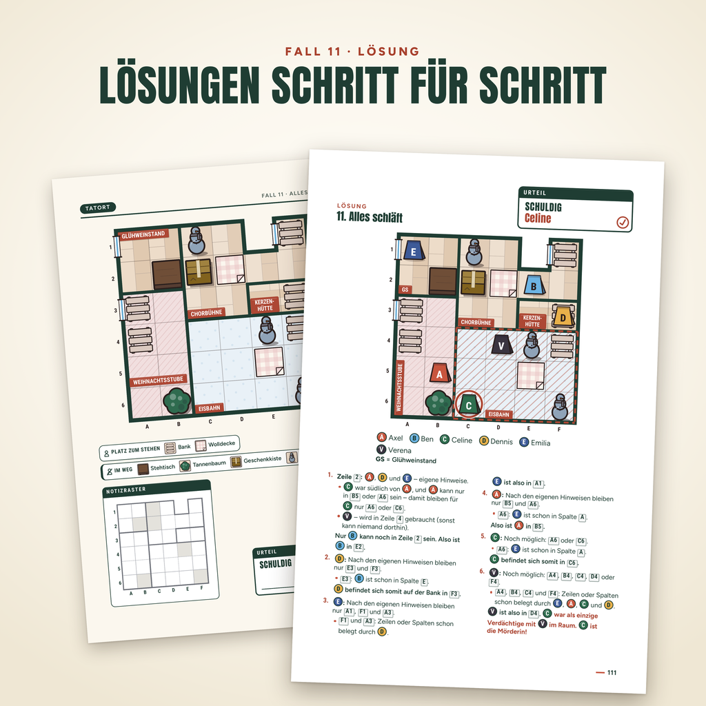 Das Cludoku-Fallbuch – deutsche Ausgabe: Lösung Schritt für Schritt